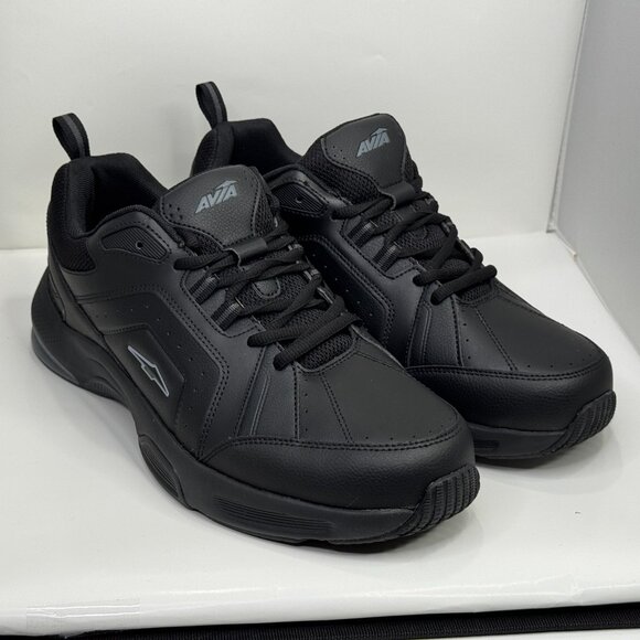 Avia Quickstep Shoes Mens 12 W Wide Black Walking Sneakers Black Memory Foam - Picture 5 of 12